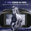 Picture of Night Vision Goggles - 4K Night Vision Binoculars with 5000mAh Rechargeable Battery, 32GB TF Card can Save Photo and Video, 3'' HD Screen for Camping & Security, Black