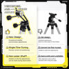 Picture of Telescope, 90mm Aperture 700mm - Vertisteel AZ Mounting Base, Highly Adjustable Telescopes, Ideal for Adults, Astronomers & Kids with Carrying Case, Wireless Remote, Phone Adapter (White)