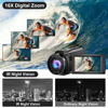 Picture of 5K Video Camera Camcorder, 48MP Wifi IR Night Vision Vlogging Camera, 16X Digital Zoom Touchscreen Camera, 6Axis Anti-Shake with External Microphone, Lens Hood, Stabiliser, Remote Control &2 Batteries