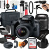 Picture of Canon EOS 4000D / Rebel T100 DSLR Camera with 18-55mm Lens + Platinum Mobile Accessory Bundle Package Includes: SanDisk 32GB Card, Tripod, Case, Pistol Grip and More (21pc Bundle), Black (Renewed)