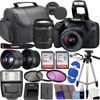 Picture of Canon EOS 2000D / Rebel T7 DSLR Camera w/EF-S 18-55mm f/3.5-5.6 Lens 3 Lens Kit Bundled with 128GB Memory + Wide Angle Lens + Telephoto Lens + Flash + More (Renewed)
