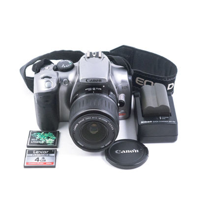 Picture of Canon EOS Digital Rebel / 300D 6.3MP DSLR Camera with 18-55mm AF Lens, Gray (Renewed)