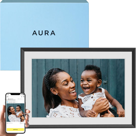 Picture of Aura Digital Picture Frame - 10.1" HD Mat Display | Wirecutter's Best Digital Frame for Gifting - Send Photos Directly from Your Phone from Anywhere | Quick & Easy Setup Over WiFi - Free App | Black
