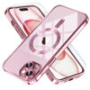 Picture of Misea Magnetic for iPhone 15 Case Compatible with MagSafe [Never Yellowing] [Military Grade Drop Protection] Full Camera Lens Protector Plating Soft Clear Phone Case for Women Girls, Pink