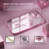 Picture of Misea Magnetic for iPhone 15 Case Compatible with MagSafe [Never Yellowing] [Military Grade Drop Protection] Full Camera Lens Protector Plating Soft Clear Phone Case for Women Girls, Pink