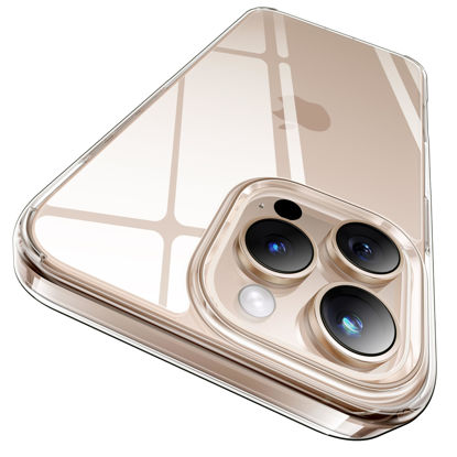 Picture of CASEKOO for iPhone 16 Pro Case Crystal Clear, [Never Yellow Technology] [12FT Military-Grade Protection] Transparent Slim Cover Women Men 16 Pro PhoneCase 6.3 inch, Clear