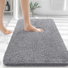 Picture of OLANLY Bathroom Rugs 30x20, Extra Soft Absorbent Chenille Bath Rugs, Rubber Backing Quick Dry, Machine Washable Bath Mats for Bathroom Floor, Tub and Shower, Home Decor Accessories, Grey