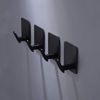 Picture of DELITON Adhesive Hooks - 4 Pack Towel/Coat Hooks Wall Hooks Stick on Bathroom or Kitchen (Matte Black, Stainless Steel)