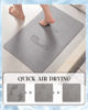 Picture of MontVoo -Bath Mat Rug-Rubber Backing Non Slip Quick Dry Absorbent Thin Bathroom Rugs Fit Under Door-Faux Suede Surface Bathroom Floor Mats-Shower Rug for in Front of Bathtub Shower Gray 16"x24"