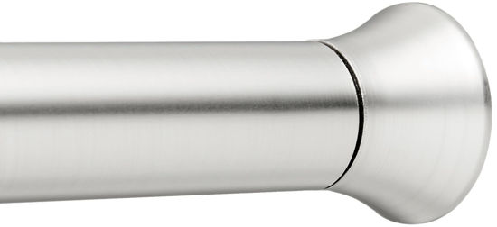 Picture of Amazon Basics Easy Install Shower Curtain Tension Rod, Adjustable Length, 42-72", Nickel