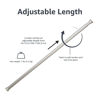 Picture of Amazon Basics Easy Install Shower Curtain Tension Rod, Adjustable Length, 42-72", Nickel