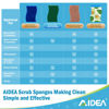 Picture of AIDEA Non Scratch Scrub Sponge, 24Count, Sponges for Dishes, Sponges Kitchen, Cleaning Sponge, Cleans Fast Without Scratching, Stands Up to Stuck-on Grime, Cleaning Power for Everyday Jobs