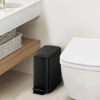 Picture of Cesun Small Bathroom Trash Can with Lid Soft Close, Step Pedal, 6 Liter / 1.6 Gallon Stainless Steel Garbage Can with Removable Inner Bucket, Anti-Fingerprint Finish (Matt Black)