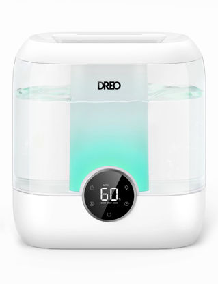 Picture of Dreo 6L Top Fill Humidifiers for Bedroom, 60H Runtime, 28 dB Quiet Supersized Cool Mist Humidifiers for Large Room, Air Humidifier for Home, Baby, Plant, Indoor, Night Light, Ultrasonic