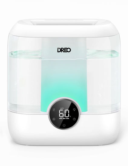 Picture of Dreo 6L Top Fill Humidifiers for Bedroom, 60H Runtime, 28 dB Quiet Supersized Cool Mist Humidifiers for Large Room, Air Humidifier for Home, Baby, Plant, Indoor, Night Light, Ultrasonic