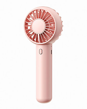 Picture of Gaiatop Mini Portable Fan, Small and Powerful, Cute Design 3 Speed Personal Handheld and Desktop with Base, Lightweight USB Rechargeable for Makeup Stylish Girl Women Travel Indoor Outdoor Pink