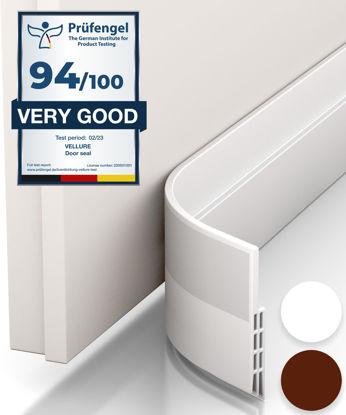 Picture of Vellure® Door Draft Stopper for Bottom of Door - Premium Door Sweep for Bottom of Door/Weather Stripping Door Seal (Save Energy - installs Quickly and Easily) Door Strip Ideal for Keeping Out Cold