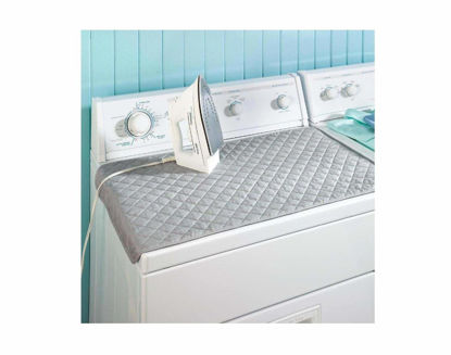 Picture of Quilted Magnetic Ironing Mat Iron Anywhere Portable Ironing Pad Ironing Board Alternative Cover Gray