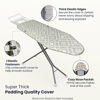 Picture of UniSimp Ironing Board Cover and Pad 15X54“ - Extra Thick Natural Cotton, Scorch & Stain-Resistant Padding, Standard Size Iron Board Cover with Metal Fasteners Heavy Duty Elastic Edge, Heatproof