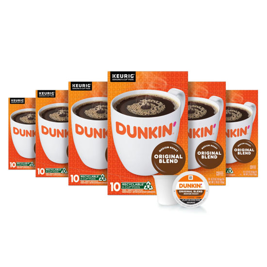 Picture of Dunkin' Original Blend Medium Roast Coffee, 60 Keurig K-Cup Pods