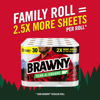 Picture of Brawny Tear-A-Square Paper Towels, 12 Family Rolls = 30 Regular Rolls, 2X More Durable*, 3 Sheet Sizes, Strong and absorbent extra-large roll