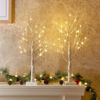 Picture of PEIDUO Christmas Decorations Indoor, 2 FT Birch Tree with LED Lights, Fairy Light Spirit Tree for Christmas Decor, Warm White Lighted Birch Tree for Home Decor Indoor, Battery Powered, Timer (2PK)