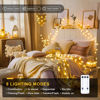 Picture of JMEXSUSS 100 LED Connectable Globe String Lights Indoor Bedroom, 33ft Warm White Christmas String Lights Plug in with Remote, 8Mode Hanging Fairy Lights Outdoor for Room Classroom Party Decor