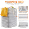Picture of Lifewit 2 Pack Laundry Hamper Large Collapsible Laundry Baskets, Freestanding Waterproof Clothes Hamper with Easy Carry Handles in Laundry Room Bedroom Bathroom College Dorm for Adults, Grey, 2 x 80L