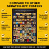 Picture of Official IMDb Top 100 Movies Scratch Off Poster | Premium Bucket List - Made in USA | 16.5x23.4 Inches | Unique Gift for Men and Women Film Lovers | Movie Night Supplies and Room Décor