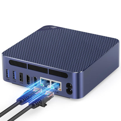 Picture of Beelink EQ14 Mini PC, Intel Twin Lake N150(Upgraded N100) 16GB DDR4 500GB M.2 SSD, Dual LAN Mini Computer Supports WiFi6, BT5.2, USB3.2, 4K@60Hz Dual HDMI Display, Home-Server/Network Firewall