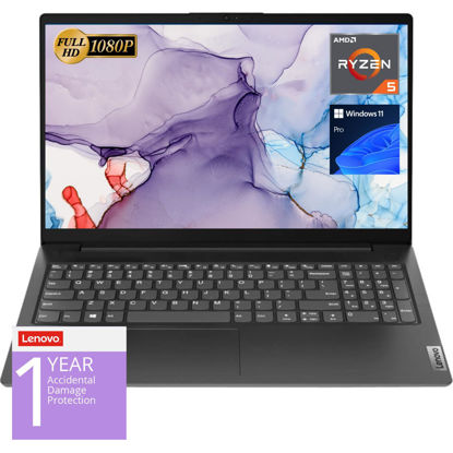 Picture of Lenovo V15 Laptop, 15.6" FHD Display, AMD Ryzen 5 5500U Hexa-core Processor (Beat Intel i7-1065G7), 16GB RAM, 512GB SSD, HDMI, RJ45, Numeric Keypad, Wi-Fi, Windows 11 Pro, Black