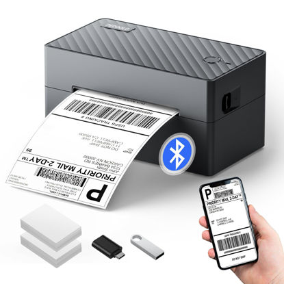 Picture of PEDOOLO Label Printer, Bluetooth Shipping Label Printer, 4x6 Thermal Printer for Shipping Packages, Compatible with Android. iPhone.Windows, Mac, Chromebook, Amazon, Ebay, UPS.USPS, FedEx, Shopify