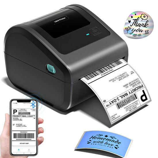 Picture of Omezizy Bluetooth Shipping Label Printer 4x6 - D450BT Thermal Label Printer for Shipping Packages, 4x6 Thermal Shipping Label Printer for Small Business, Compatible with Amazon, Ebay, Etsy, USPS