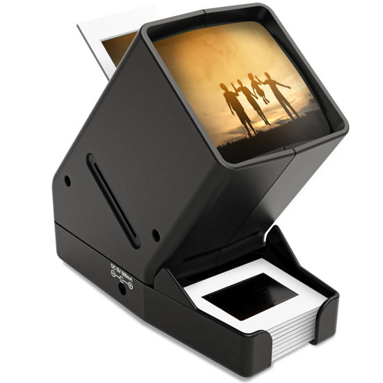 Picture of DigitConvert 35mm Slide Viewer, 3X Magnification, USB Powered/Battery Operation-for 35mm Slides & Positive Film Negatives (4AA Batteries Included)