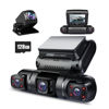 Picture of PRUVEEO 360 Degree View 4 Channel Dash Cam Front and Rear Inside Left Right, Dash Camera for Cars, Built-in GPS WiFi Night Vision, 24/7 Recording Parking Mode Monitor, Free 128G Card