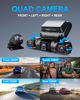 Picture of PRUVEEO 360 Degree View 4 Channel Dash Cam Front and Rear Inside Left Right, Dash Camera for Cars, Built-in GPS WiFi Night Vision, 24/7 Recording Parking Mode Monitor, Free 128G Card