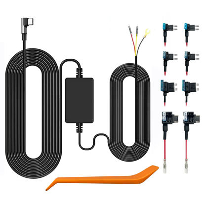 Picture of WOLFBOX USB C Hardwire Kit for G900PRO/G850PRO/G840S/G930/G850/G900/G840H/i07/i17/X5 Mirror Dash Cam, not Suitable for G890, Parking Monitor with Multiple Size connectors