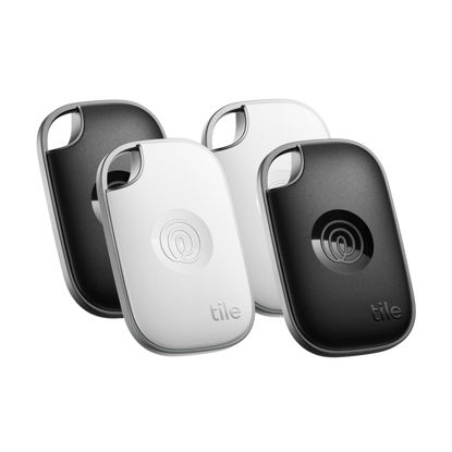 Picture of Tile by Life360 Pro (2024) - Powerful Bluetooth Tracker, Key Finder and Item Locator for Keys Bags, and More. Both iOS and Android Compatible. Phone Finder. 4-Pack (Black/White)