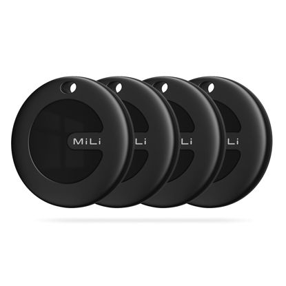 Picture of MiLi Bluetooth Tracker for Android, Google Certified Key Finder/Luggage Tracker/Item Locator Compatible with Google Find My Device App, Smart Tracking Tag for Keys, Suitcase, Backpack, Wallet, 4 Pack