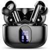 Picture of Wireless Earbuds, Bluetooth 5.4 Headphones Bass Stereo, Ear Buds with Noise Cancelling Mic LED Display, IP7 Waterproof in Ear Earphones, 36H Playtime for Laptop Pad Phones Sports Workout, Black