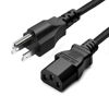 Picture of Standard 5ft (1.5m) 10 Amps 125 Volts Black 3 Prong AC Power Cord Cable for Electronics, TV, Computer, Printer, Radio, Monitor, Samsung, Dell, Vizio, LG, Asus, Laptop and More