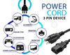 Picture of Standard 5ft (1.5m) 10 Amps 125 Volts Black 3 Prong AC Power Cord Cable for Electronics, TV, Computer, Printer, Radio, Monitor, Samsung, Dell, Vizio, LG, Asus, Laptop and More
