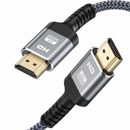 Picture of Highwings 4K 60HZ HDMI Cable 6.6FT, 18Gbps High Speed 2.0 Braided Cord-Supports (4K 60Hz HDR,Video 4K 2160p 1080p 3D HDCP 2.2 ARC-Compatible with Ethernet Monitor PS 4/3 HDTV 4K Fire Netflix
