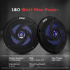 Picture of Pyle Marine Speakers - 5.25 Inch 2 Way Waterproof and Weather Resistant Outdoor Audio Stereo Sound System with LED Lights, 180 Watt Power and Low Profile Slim Style - 1 Pair - PLMRS53BL (Black)