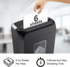 Picture of Bonsaii Paper Shredder for Home Use,6-Sheet Crosscut Paper and Credit Card Shredder for Home Office with Handle for Document,Mail,Staple,Clip-3.4 Gal Wastebasket(C237-B)