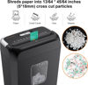 Picture of Bonsaii Paper Shredder for Home Use,6-Sheet Crosscut Paper and Credit Card Shredder for Home Office with Handle for Document,Mail,Staple,Clip-3.4 Gal Wastebasket(C237-B)