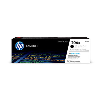 Picture of HP 206X Black High-yield Toner Cartridge | Works with HP Color LaserJet Pro M255, HP Color LaserJet Pro MFP M282, M283 Series | W2110X, Pack of 1, Black
