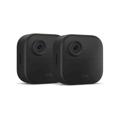 Picture of Blink Outdoor 4 (newest model), Wire-free smart security camera, two-year battery life, two-way audio, HD live view, enhanced motion detection, Works with Alexa - 2 camera system