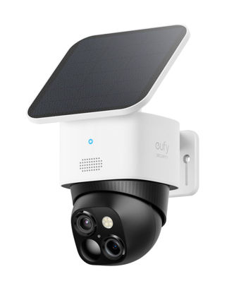 Picture of eufy Security SoloCam S340, Solar Security Cameras Wireless Outdoor, Cameras for Home Security, 360° Pan & Tilt Surveillance, No Blind Spots, 2.4 GHz Wi-Fi, No Monthly Fee, HomeBase S380 Compatible