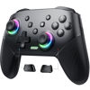 Picture of VOYEE Switch Controller Wireless, Pro Controllers Compatible with Lite/OLED/Android/iOS/PC, One-Key Pairing Gamepad with 9-Color RGB LEDs 1000mAh Battery 6-Axis Motion Wake Up Function